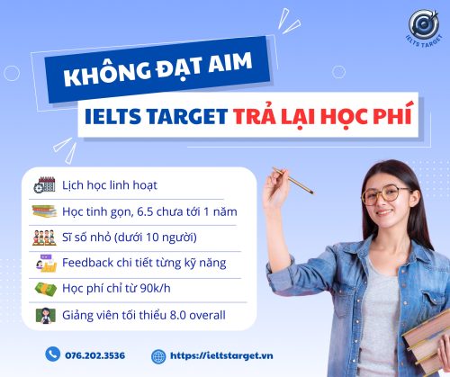 IELTS TARGET – Luyện thi IELTS online - hoàn tiền 100% nếu không đạt